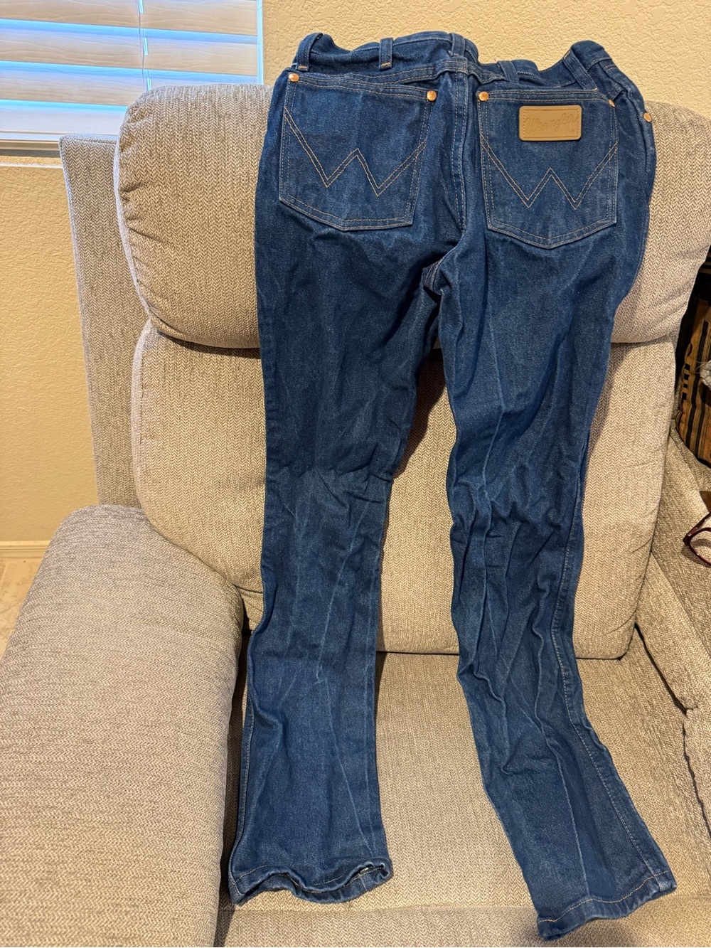 Wrangler Men's Dark Blue Bootcut Jeans